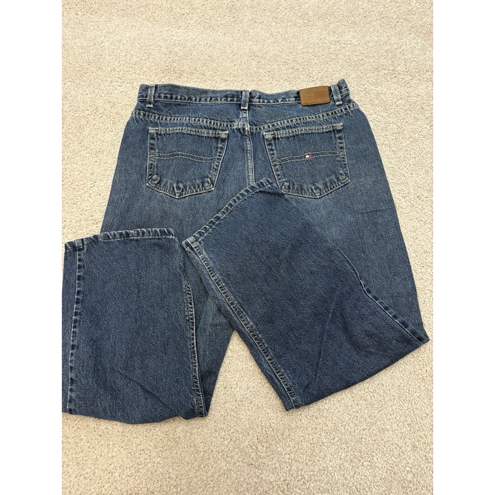 VTG Tommy Hilfiger Women's Wide Leg Baggy Denim Blue Jeans Size 14